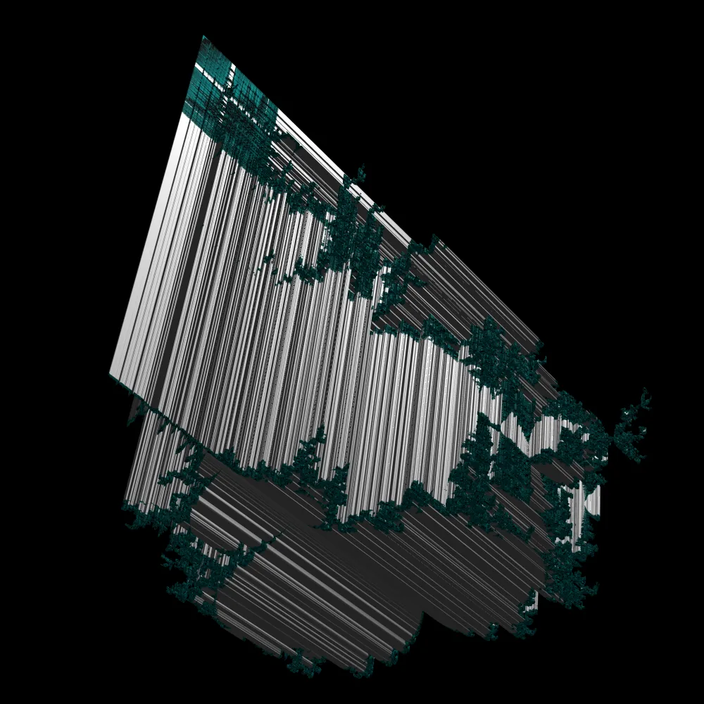 Coupe 3D d'une fractale multicomplexe